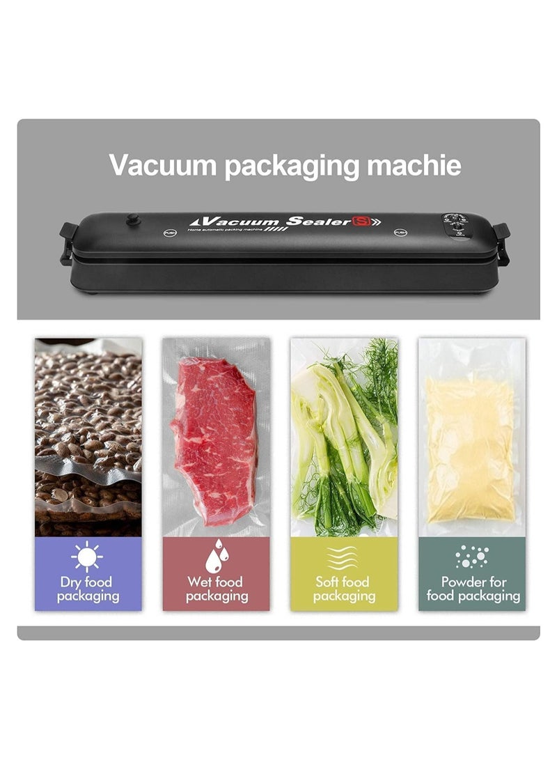 إلترازون Single-touch Portable Food Saver Vacuum Sealer - Machine with 2-Functions for Fruits, Nuts, Meat, Sweets, Vegetables, with Pieces Sealed Bags - Image 2