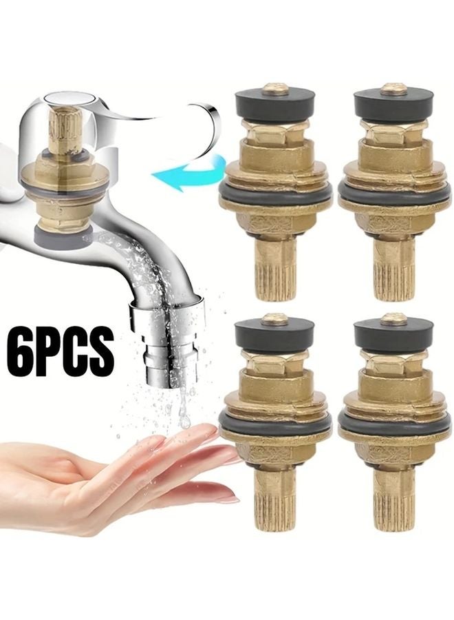 6pcs G1 2 Inch Quick Release Faucet Valve Cores Heavy Duty Metal Tap Valves Quick Connect Disconnect System - Image 2