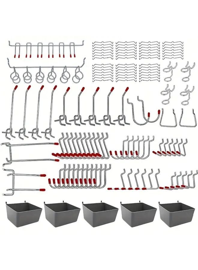 118pcs Iron Pegboard Hooks For Tool Organization Garage Workshop Storage - Image 1