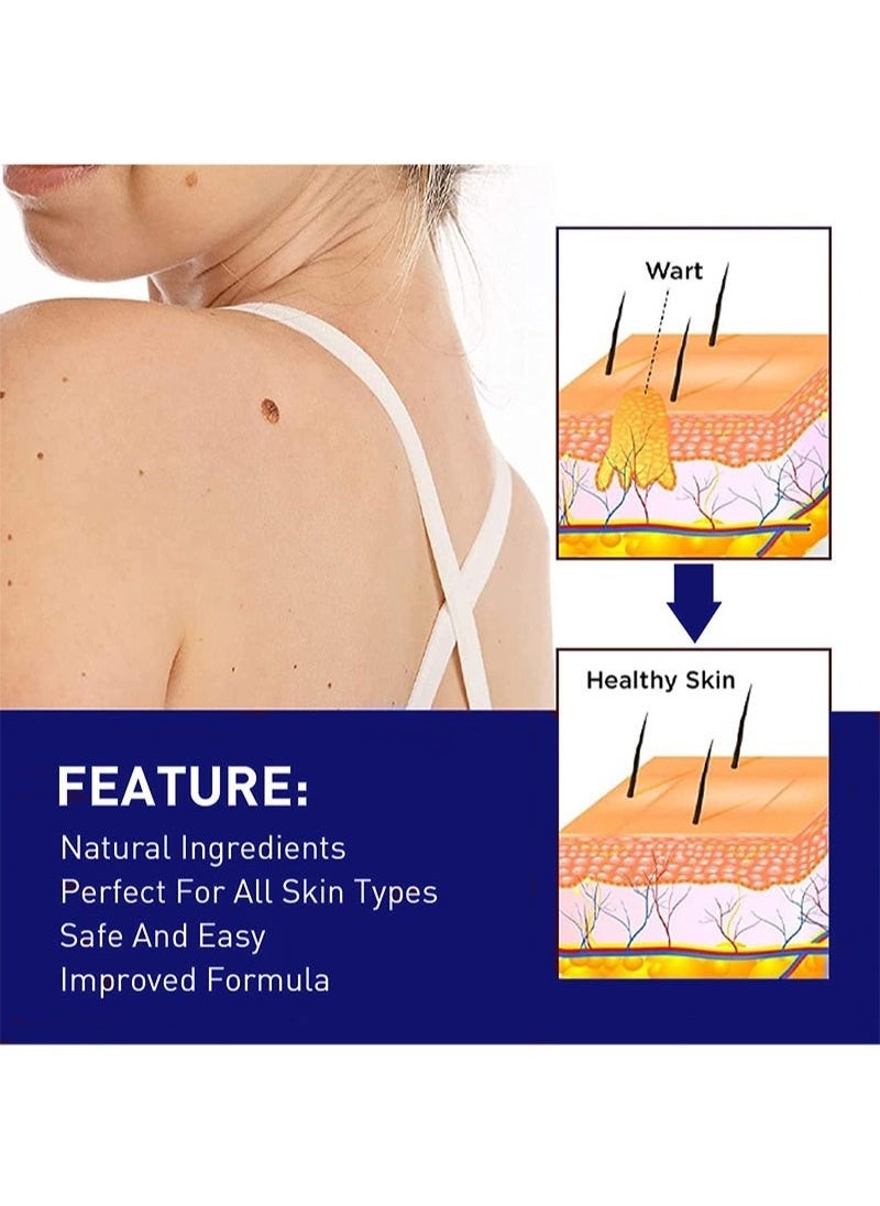 DERMFREE Painless Skin Tag Remover for Common Hand and Plantar Warts, Extra Strength Wart Liquid, Wart and Mole Remover, Painlessly Removes Common Warts, Safe, Effective and Easy to Use  - Image 2