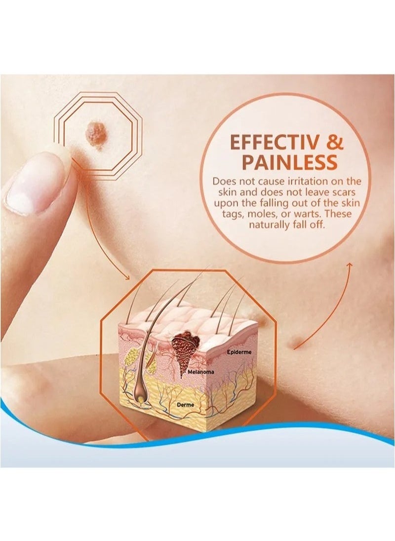DERMFREE Painless Skin Tag Remover for Common Hand and Plantar Warts, Extra Strength Wart Liquid, Wart and Mole Remover, Painlessly Removes Common Warts, Safe, Effective and Easy to Use  - Image 3