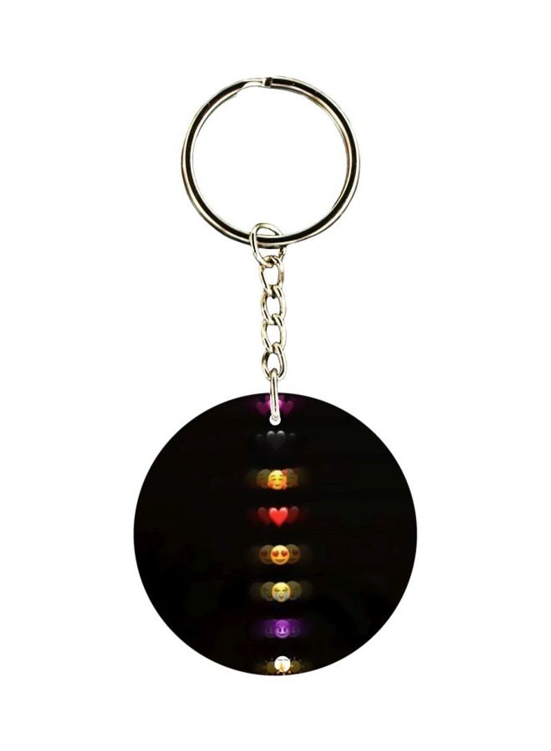 RKN Double Sided Emoji Smiley Printed Keychain