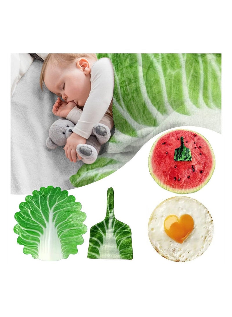 SYOSI Baby Wrap Blanket Cabbage Leaf Baby Swaddle Blanket Super Soft Comfort Blanket Newborn Soft Plush Flannel Blanket with Cabbage Hat Essential Children Clothing for Home Office Travel  - Image 5
