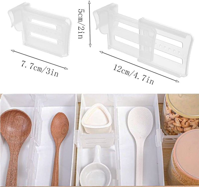 Prachit Prachit Refrigerator Internal Drawer Shelf Divider Clip Expandable Fridge Drawers Storage Partition Clips Storage Organizer Space Dividing Bottle Food Packets Organizer for Refrigerator 4Pcs - Image 3