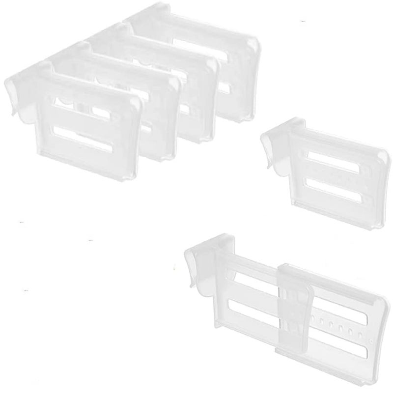 Prachit Prachit Refrigerator Internal Drawer Shelf Divider Clip Expandable Fridge Drawers Storage Partition Clips Storage Organizer Space Dividing Bottle Food Packets Organizer for Refrigerator 4Pcs - Image 1