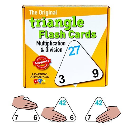 LEARNING ADVANTAGE Original Triangle Flash Cards | Multiplication and Division | Set of 20 | Math Games and Flash Cards | Home or Classroom Math - Image 3