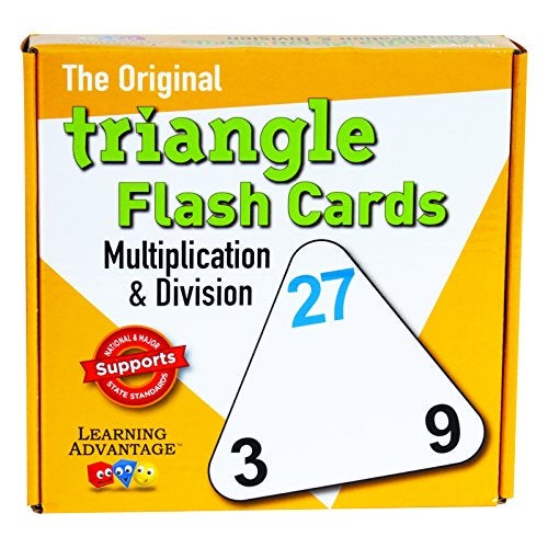 LEARNING ADVANTAGE Original Triangle Flash Cards | Multiplication and Division | Set of 20 | Math Games and Flash Cards | Home or Classroom Math - Image 2