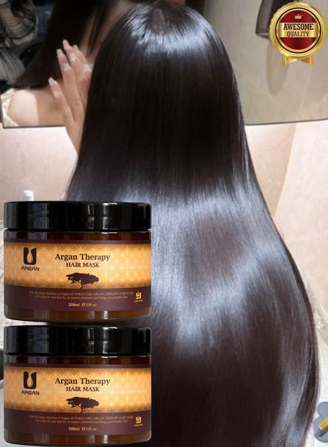 Argan 2 Pieces Argan Therapy Hair Mask 300ml  - Image 1