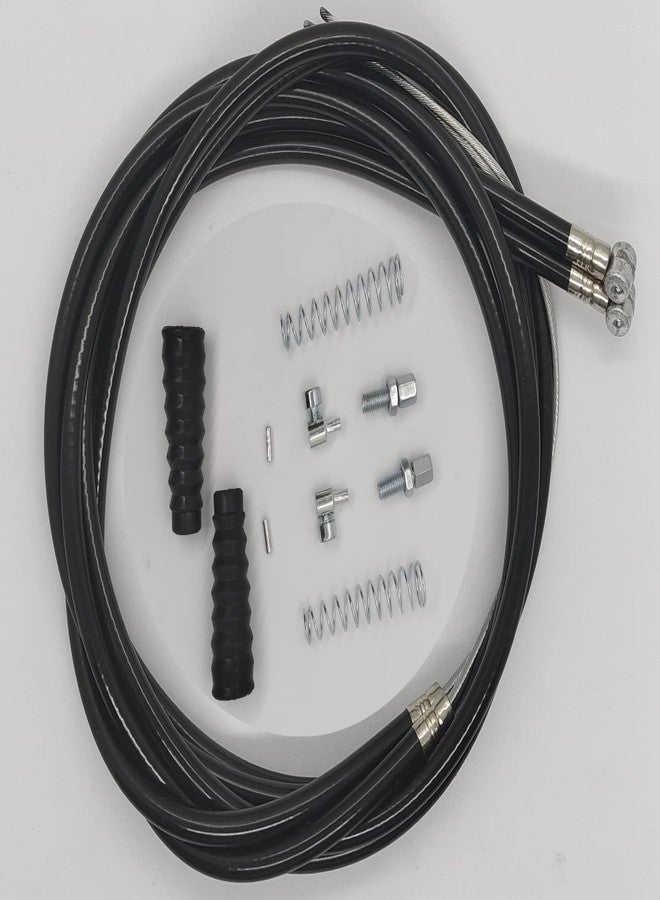 ComsenMed Rollator Brake Cable Replacement,45" Brake Cable for The All Brands The Majority of Rollator and Heavy Rollator,Rollator General Brake Cable Parts,with Hardware(1pr,Black) - Image 3