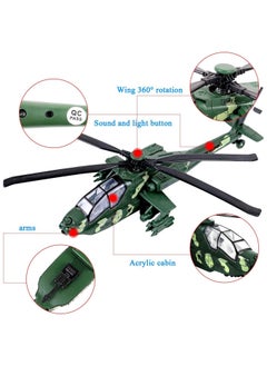 KASTWAVE Military Helicopter Toy, Air Force Combat Military Fighter Model with Lights and Sounds, Army Plane Toys for Kids Boys Girl Gift  - Image 4