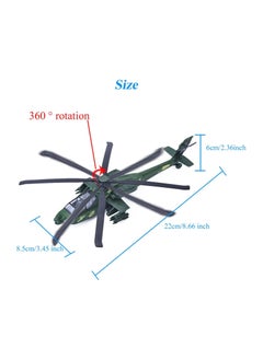 KASTWAVE Military Helicopter Toy, Air Force Combat Military Fighter Model with Lights and Sounds, Army Plane Toys for Kids Boys Girl Gift  - Image 5