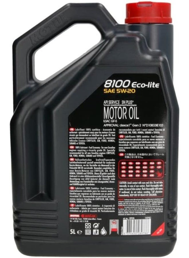 Motul 8100 ECO-Lite 5W-20 Motor Oil - Image 2