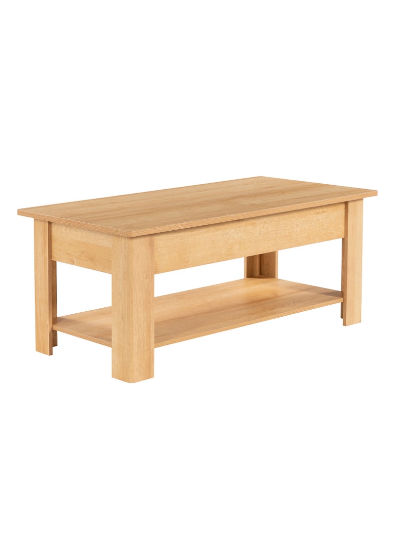 Chogori Lift Top Coffee Table with Storage, Wooden Coffee Table with Hidden Compartment & Lower Shelf, Multi-Functional Lift Tabletop for Living Room, Snacking, Working, Small Space - Image 2