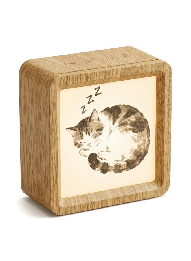 Lahoon Wooden Frame Sound Speaker - [White Noise for Babies Kids Adults][Timer Function][8 Soothing Sounds][Sleep Boombox] 3-Level Night Light, Bluetooth Speaker, DIY Photo Display, 15 Hours Battery Life - Sleep Aid & Bedroom Decor - Image 5