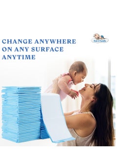 Cute 'n' Cuddle Disposable Changing pads (Pack Of 60) for Baby 60 cm X 90 cm Soft Ultra Absorbent Waterproof Diaper Mess-Free Changing Mat Liners Baby Changing Mat Cover Bed Pads  - Image 2