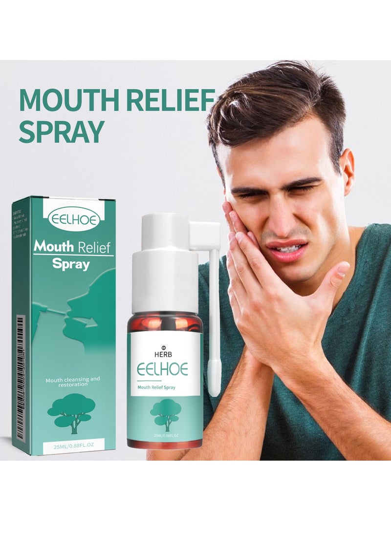 EELHOE Mouth Relief Spray,25ml Gum Protect Repair Spray, Instant Gum Soothing Spray, Relieve Gum Swelling And Toothache, Whiten Teeth, Reduce Gum Recession - Image 1