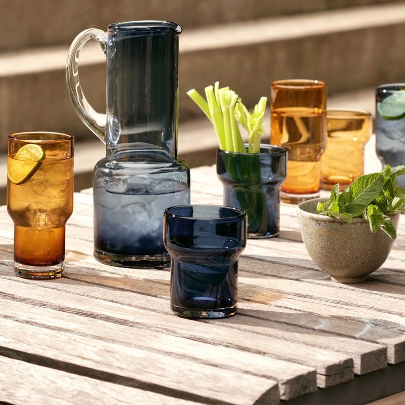 LSA Utility Highball Glass 2pc Set 300ml Smokey Grey Glasses, Made in Poland - Image 4