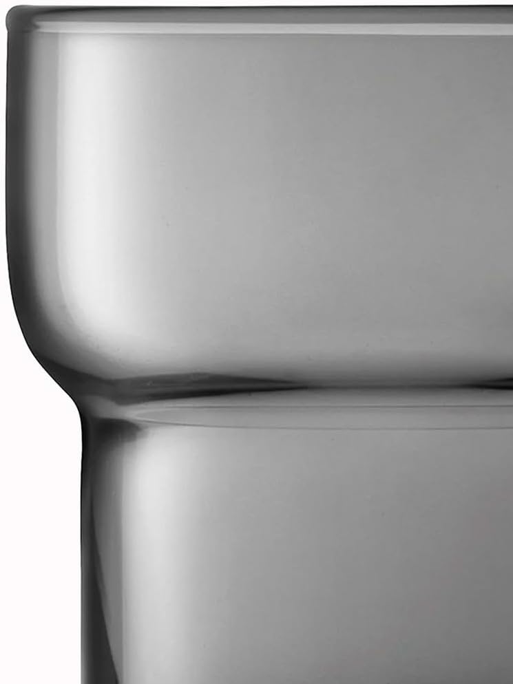 LSA Utility Highball Glass 2pc Set 300ml Smokey Grey Glasses, Made in Poland - Image 3