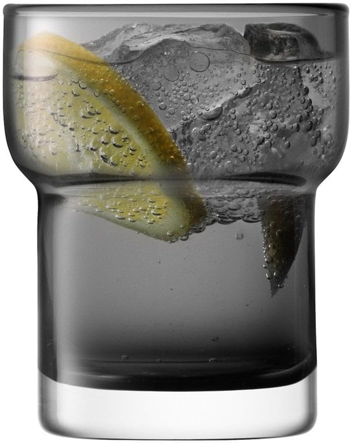 LSA Utility Highball Glass 2pc Set 300ml Smokey Grey Glasses, Made in Poland - Image 2