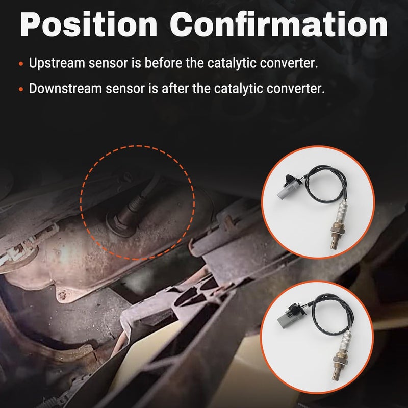 BELKEBIR 4 PCS Oxygen Sensor Upstream Downstream O2 Sensor Compatible with Chevy GMC 4.3 5.3 6.2L 2014-2017 Silverado Sierra 1500, 2015-2018 Suburban Tahoe Yukon XL, Cadillac Escalade Replace 234-4940 234-4974 - Image 5