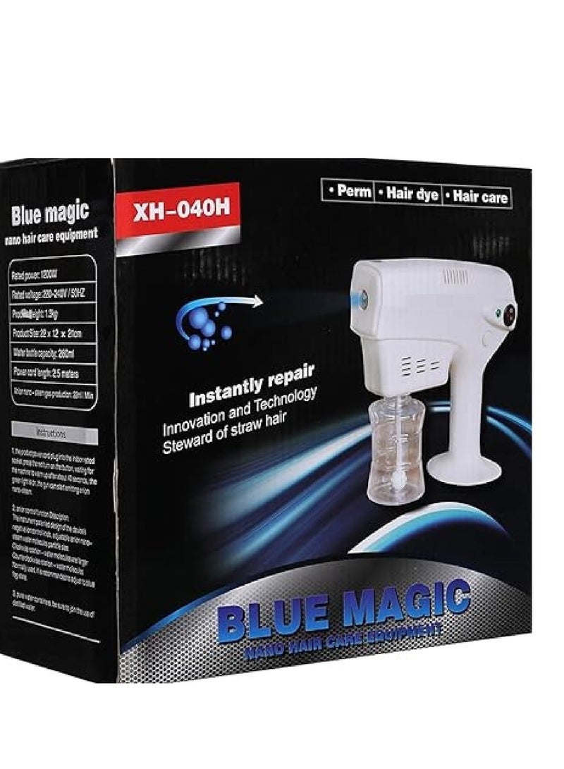 بلو ماجيك جهاز بخار بالشعر بتقنية النانو وبتصميم مسدس مزود ببخاخ أبيض / شفاف 22x12x21 سم - Image 2