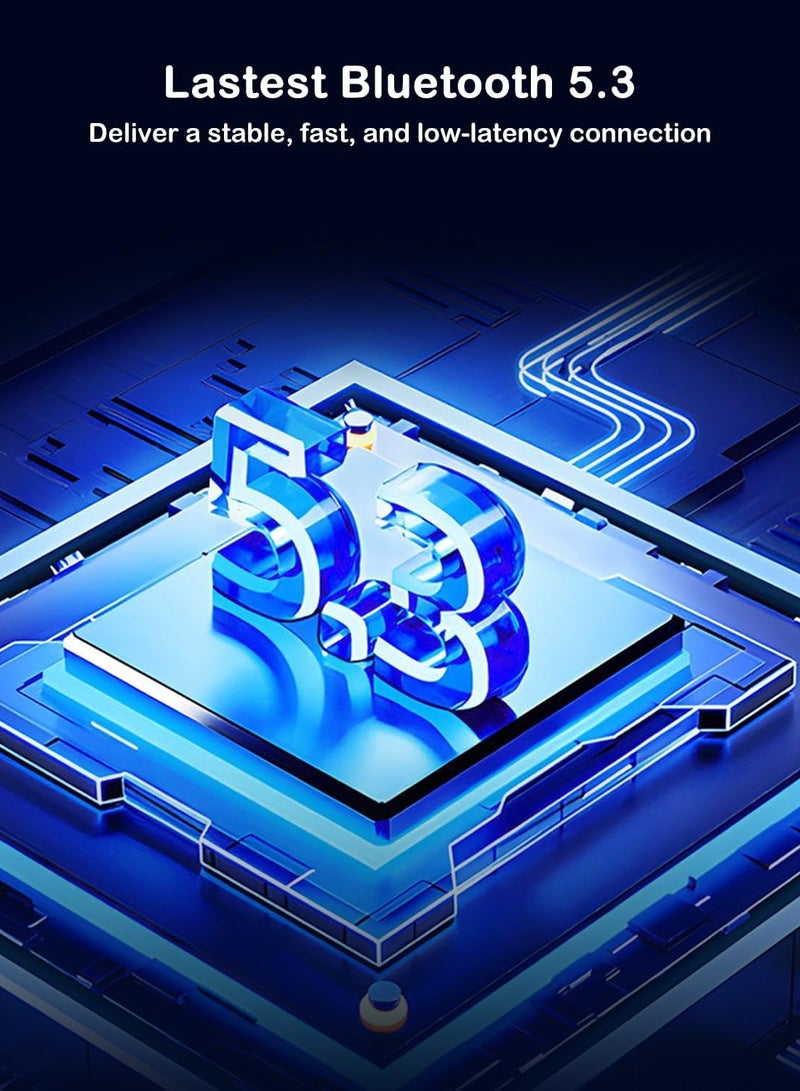 JEEJPV True Wireless Earbuds, In-Ear Bluetooth 5.3 Headphones 4-Mics ENC Clear Call, Bluetooth Earbuds Touch Control 40 Playtime, IPX6 Waterproof TWS, Light-Weight Earphones - Image 5