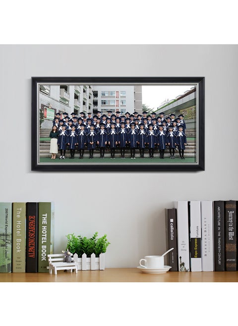 Graduation Photo Frame Size Group Photo Large Group Photo Slender Photo Frame Table For Memorial Mounting Frame Wall-Color:A3 [can Hold 29.7* 42cm ] Pending-3833 Black Silver Edge, Free Wall-mounted Traceless Nails
