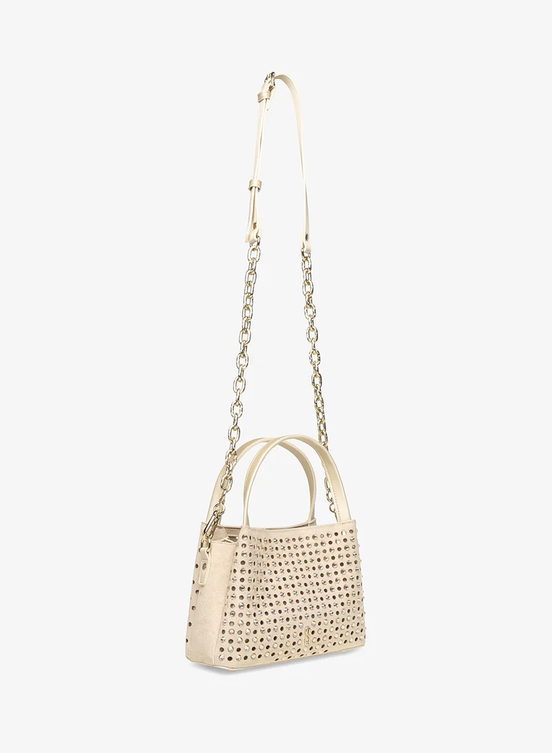 STEVE MADDEN  Perf Crystal Suede Satin PU Small Tote  Bag for Women | Best Price UAE