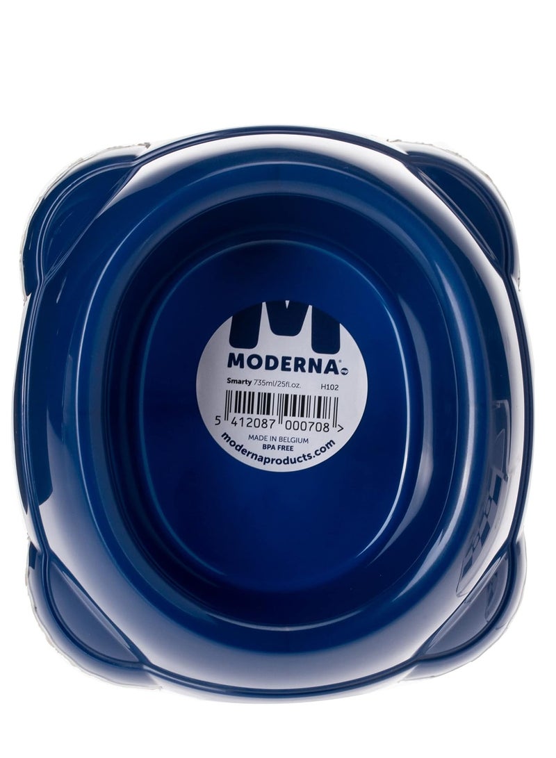 Moderna Smarty Bowl for Pets, Food & Water Dish | Compact & Durable | M-735ML | Blue - Image 3