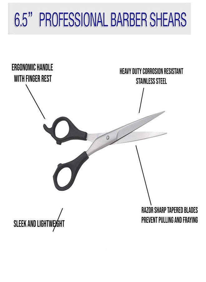 Utkarsh Combo Of Neck Bib Ties With Pocket With Hair Cutting Sheet Black Hairdressing And Professional Hair Styling Combs And Scissors Tools Set - Image 4