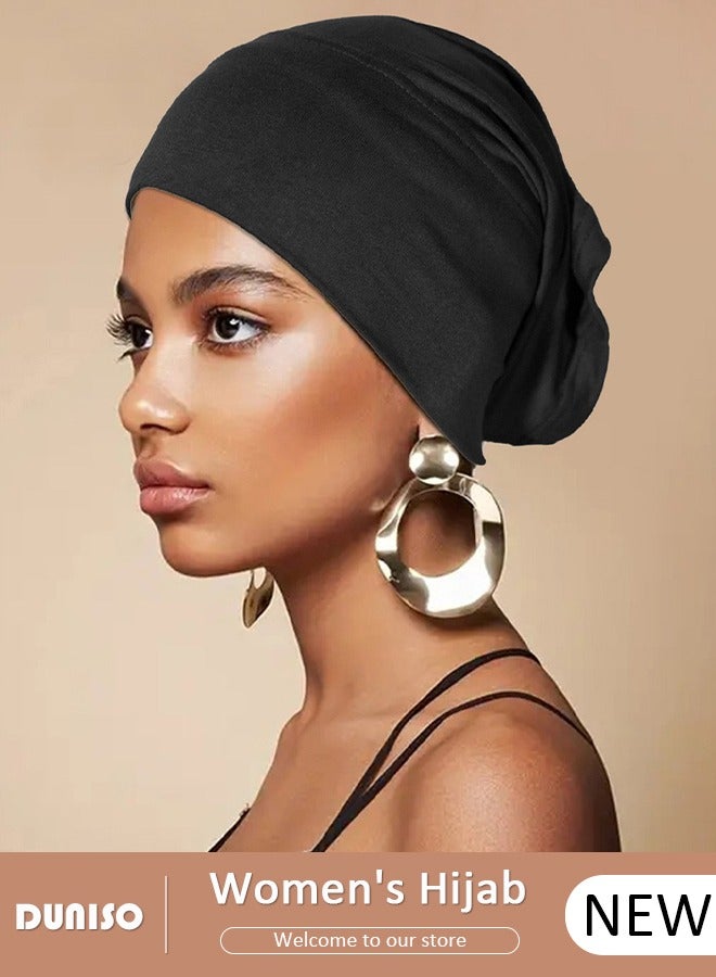 DUNISO Hijab Undercap for Women, Islamic Muslim Under Hijab Cap Cross Turban Underscarf Undercap Hood Inner Head Scarf Head Wraps Turbans for Women Chemio Headwear Sleep Cap  - Image 1