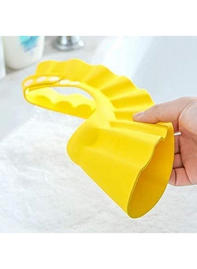 PRISO Silicone Safe Safty Bathroom Usable Bathing Baby Bath Hair Wash Cap & Shower Protection Use Shower Cap Protect Rushing, Soap Shampoo Water, Eye & Ear Care accesories - Multicolor. - Image 2