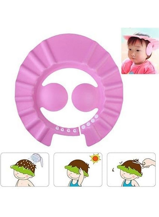 PRISO Silicone Safe Safty Bathroom Usable Bathing Baby Bath Hair Wash Cap & Shower Protection Use Shower Cap Protect Rushing, Soap Shampoo Water, Eye & Ear Care accesories - Multicolor. - Image 5