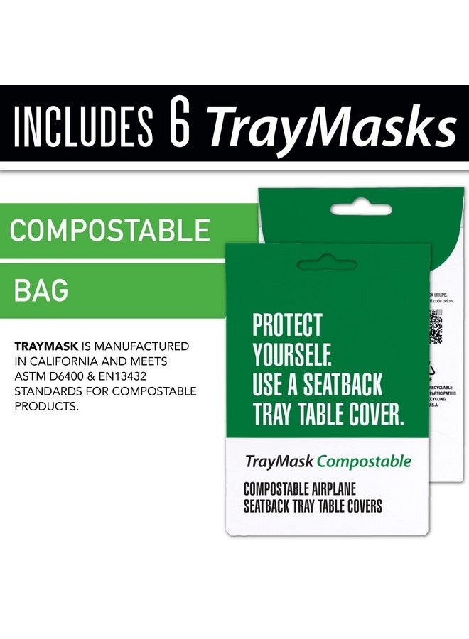 TrayMask Compostable Disposable Tray Table Cover | Must Have Airplane Essentials | Perfect for Kids and Adults Travel Accessories | Provides a Clean Layer of Protection | 6 Pack - Image 5