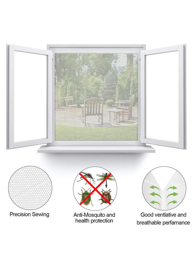 Oasisgalore - Mosquito Net for Windows,3 Packs DIY Self-Adhesive Window Screen Mesh (1.3 * 1.5 m) with 3 Rolls White Tapes,Universal Transparent Mosquito Insect Screen Can Be Cut and Fit Without Drilling - Image 1