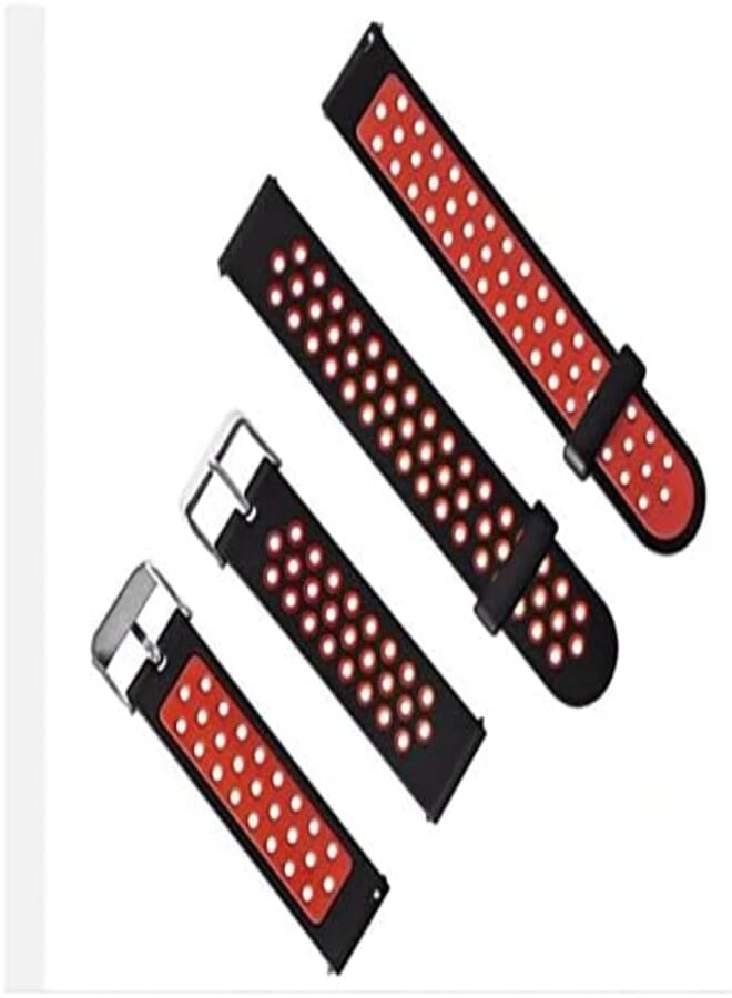 20mm Sport Strap For Xiaomi Amazfit Bib S/GTS / GTS mini / Gts 2 Black red