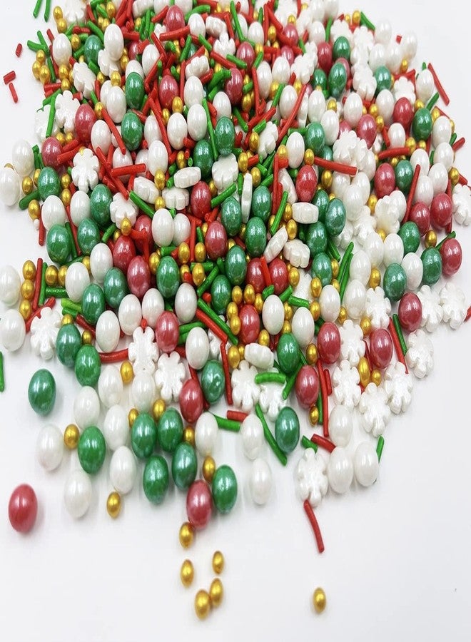 KOOTIPS Christmas Sprinkles Sugar Pearls candy 120g/ 4.2oz, Cupcake Cake Topper mix Holiday Sprinkles for Traditional Baking Manvscakes Jimmies Ice Cream Cookie Crystal Decorating Nonpareils (HCF78) - Image 5