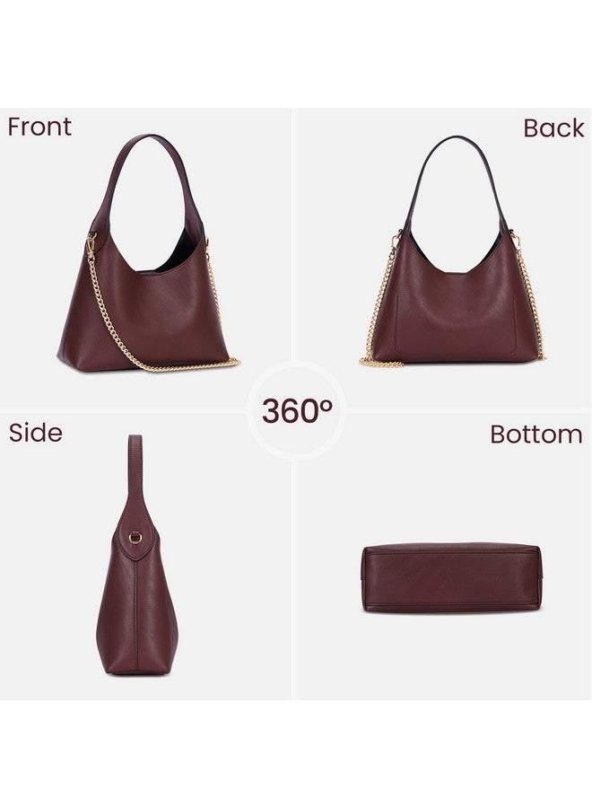 JQWSVE Hobo Purse for Women Trendy Leather Shoulder Bag Tote Handbag Cherry Small Crossbody Retro Fall - Image 2