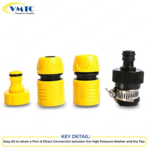 VMTC Tap Connector Kit 1/2": Quick Connector Pair, Tap Adapter for Gardening & High-Pressure Car Washers (Compatible With Karchre, Bosch, Black & Decker, Hübertt, and More) - Image 3