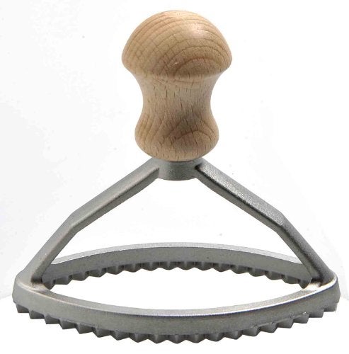 Eppicotispai 4-Inch by 2-Inch Aluminum Oval Ravioli Stamp with Beechwood Handle - Image 4