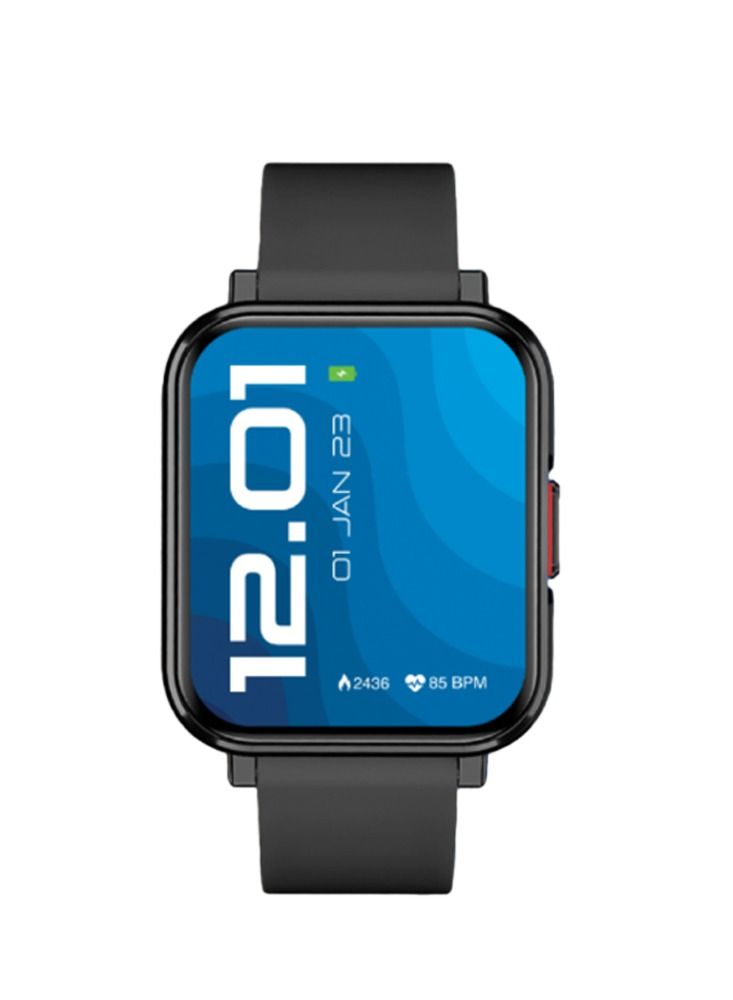 Seeken gravity next SGR-N1 HD 1.85 inch IPS Display smart watch with wireless charger for men's and women's black - Image 1