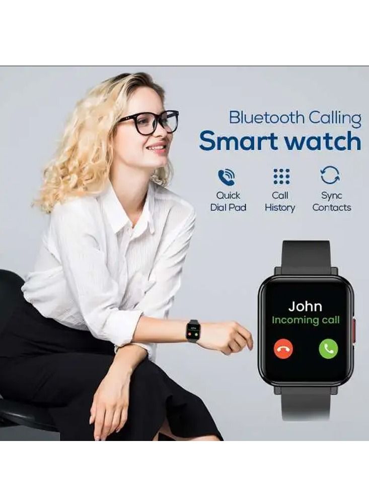 Seeken gravity next SGR-N1 HD 1.85 inch IPS Display smart watch with wireless charger for men's and women's black - Image 5