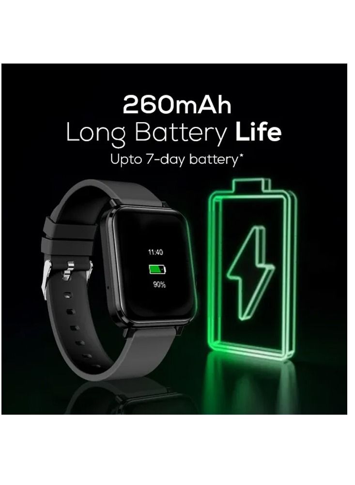 Seeken gravity next SGR-N1 HD 1.85 inch IPS Display smart watch with wireless charger for men's and women's black - Image 3