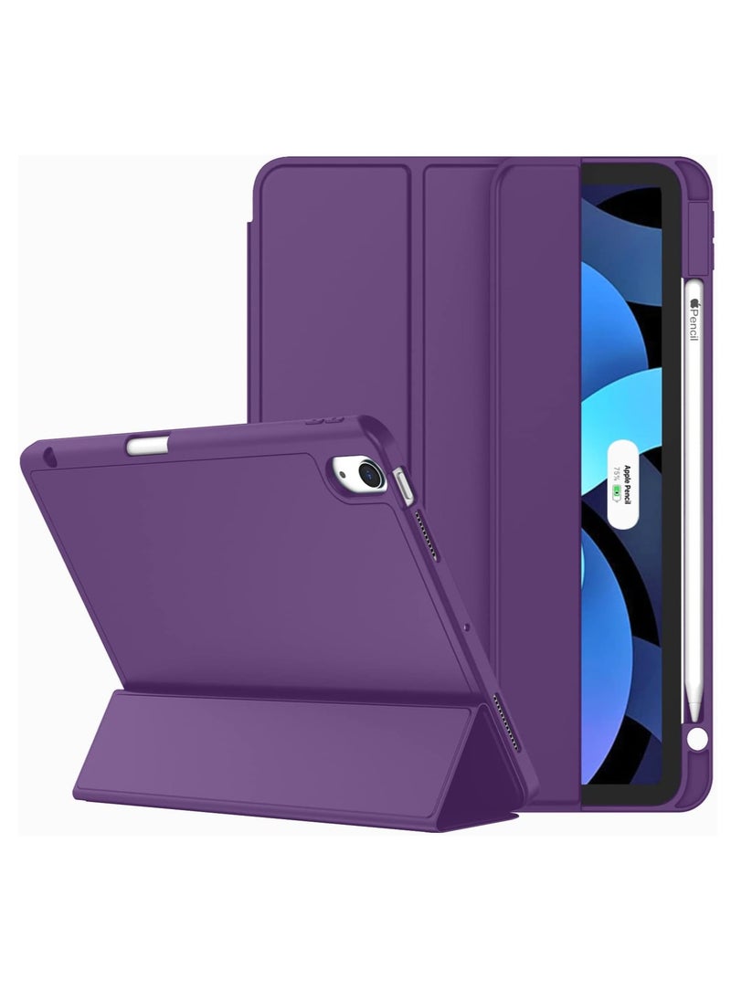 ELTRAZONE ELTRAZONE Smart Case for iPad Air - Fits 6th Gen 11-Inch (2024), 5th & 4th Gen 10.9-Inch (2022/2020) - Dark Purple, Touch ID Support, Auto Wake/Sleep  - Image 1