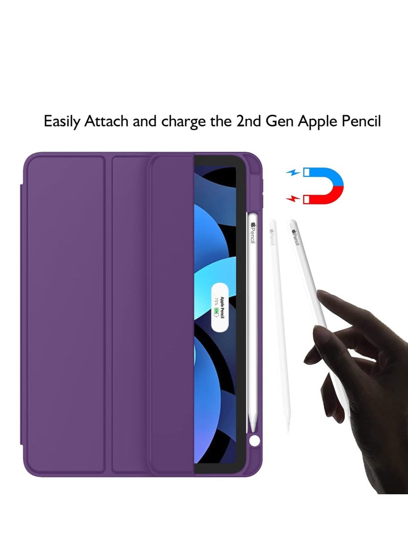 ELTRAZONE ELTRAZONE Smart Case for iPad Air - Fits 6th Gen 11-Inch (2024), 5th & 4th Gen 10.9-Inch (2022/2020) - Dark Purple, Touch ID Support, Auto Wake/Sleep  - Image 2