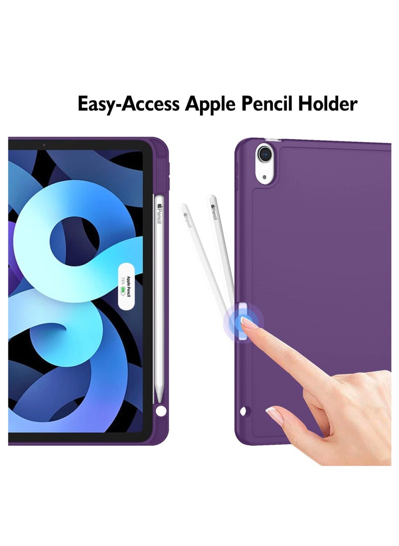 ELTRAZONE ELTRAZONE Smart Case for iPad Air - Fits 6th Gen 11-Inch (2024), 5th & 4th Gen 10.9-Inch (2022/2020) - Dark Purple, Touch ID Support, Auto Wake/Sleep  - Image 3