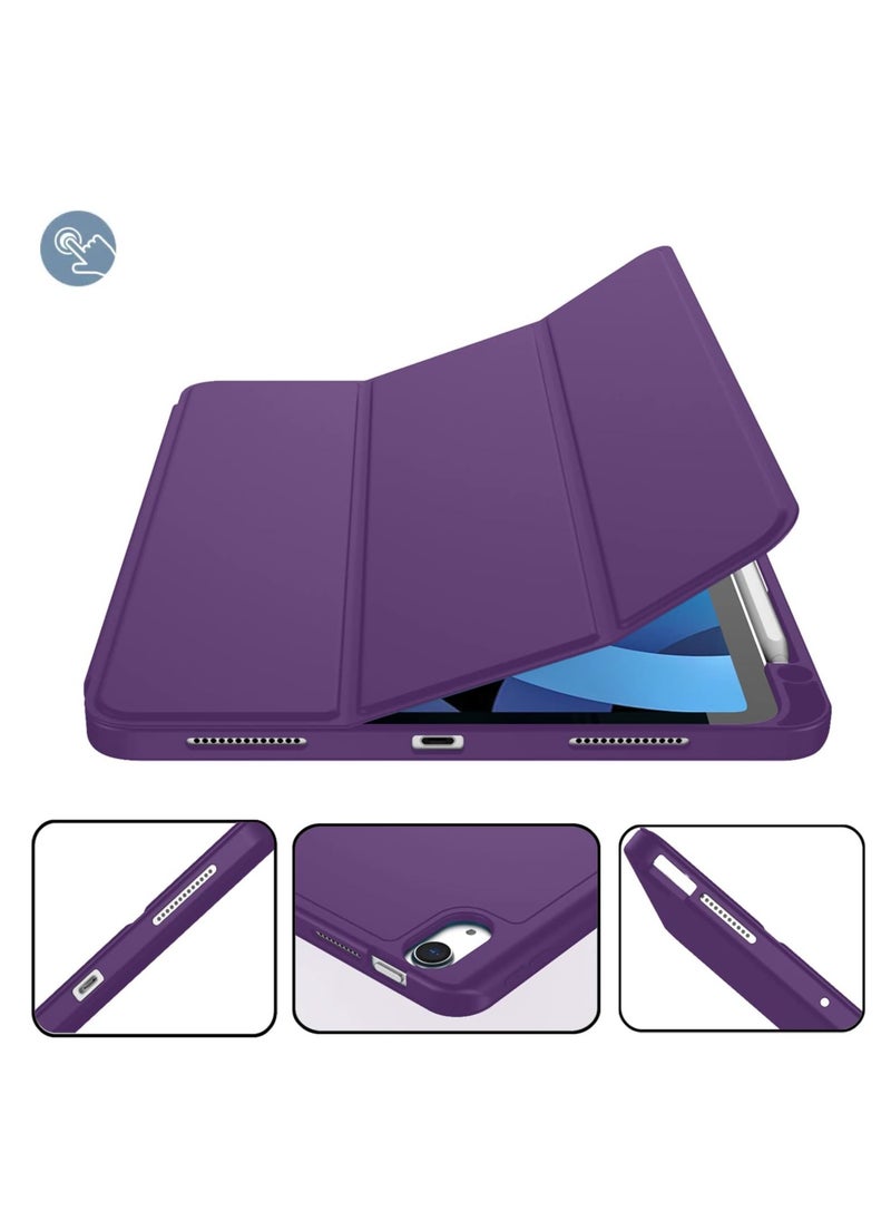 ELTRAZONE ELTRAZONE Smart Case for iPad Air - Fits 6th Gen 11-Inch (2024), 5th & 4th Gen 10.9-Inch (2022/2020) - Dark Purple, Touch ID Support, Auto Wake/Sleep  - Image 4
