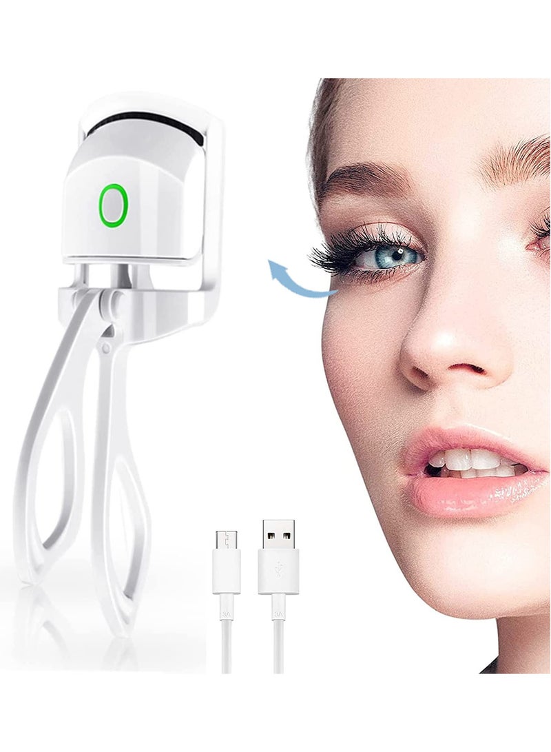 DubaiGallery Portable Electric Heated Comb Eye Lash Perm Long Lasting Eyelashes Curlers Thermal Eyelash Curler Makeup Tools white - Image 2