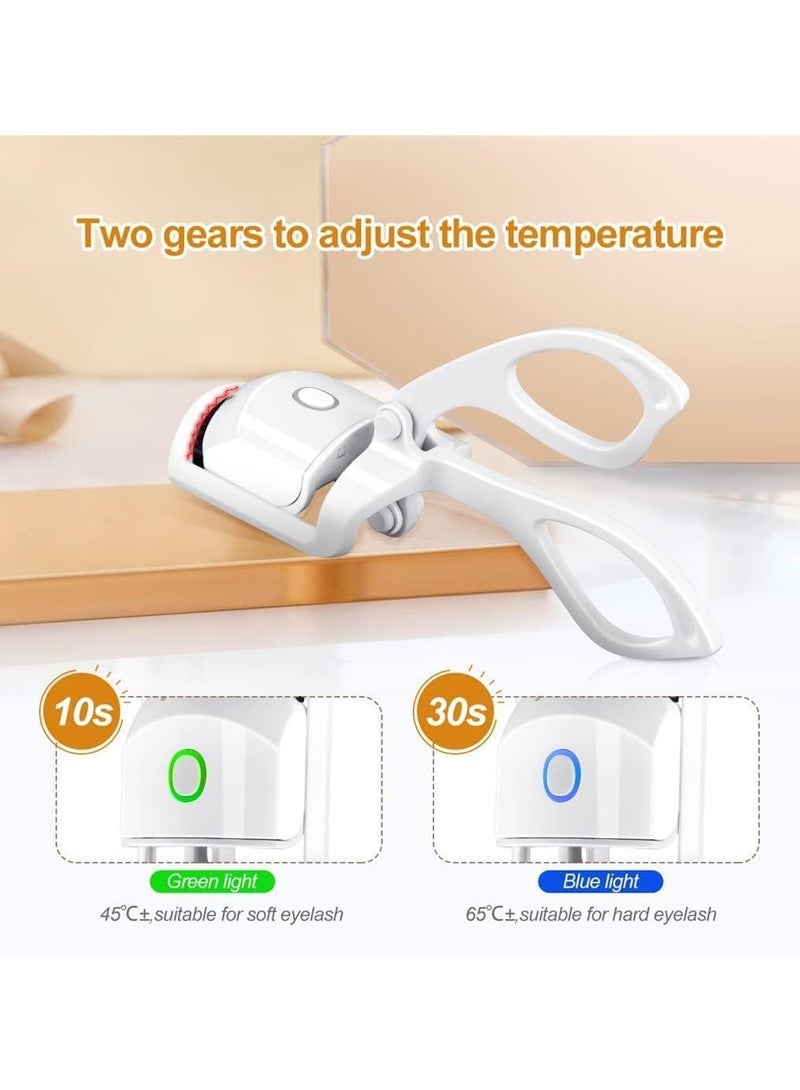 DubaiGallery Portable Electric Heated Comb Eye Lash Perm Long Lasting Eyelashes Curlers Thermal Eyelash Curler Makeup Tools white - Image 3