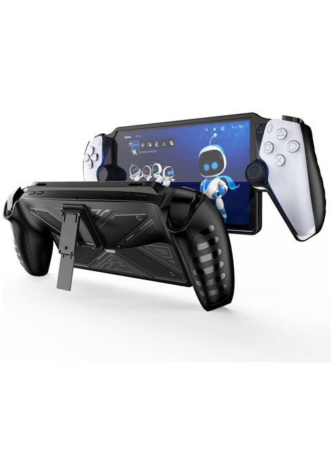 Shockproof Soft Protective Case with Stand for PlayStation Portal Black Color